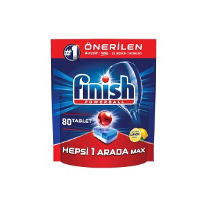 Finish Hepsi Bir Arada Yağ Giderici Limon Kokulu 80 Adet