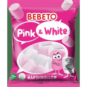 Kervan Gıda Bebeto Marshmallow Candy Pink And White 60 grX12