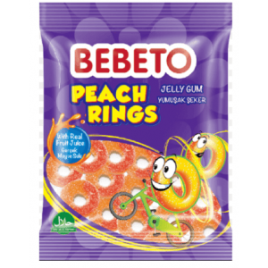 Kervan Gıda Bebeto Peach Rings 80 gr