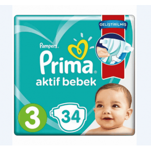 Pampers Prima Midi 34 Adet 