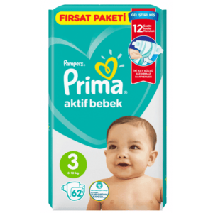 Pampers Prima No3  62 Adet 