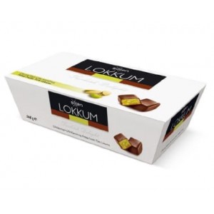 Şölen Lokkum Milk Chocolate Coated Turkish Delight With Pistachio 246 gr 