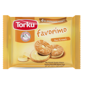 Torku Favorimo Muz Kremalı Bisküvi 4X61 Gr