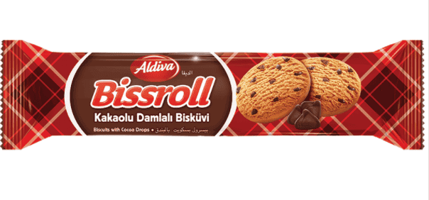 Aldiva Bissroll Damla Çikolatalı Bisküvi 56 Gr