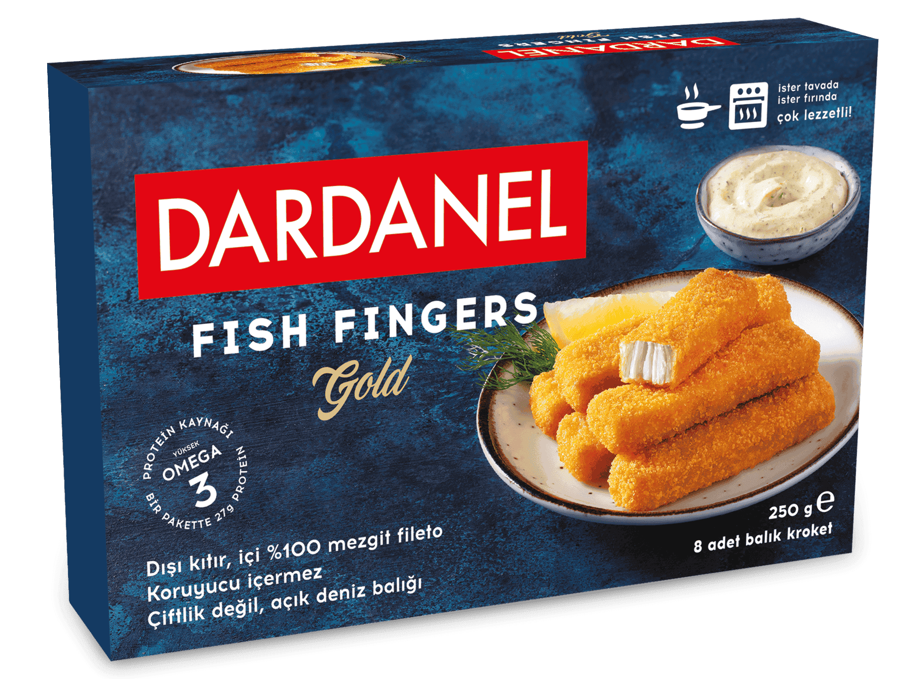 Dardanel Fish Finger Gold (Mezgit Fileto) 250 Gr