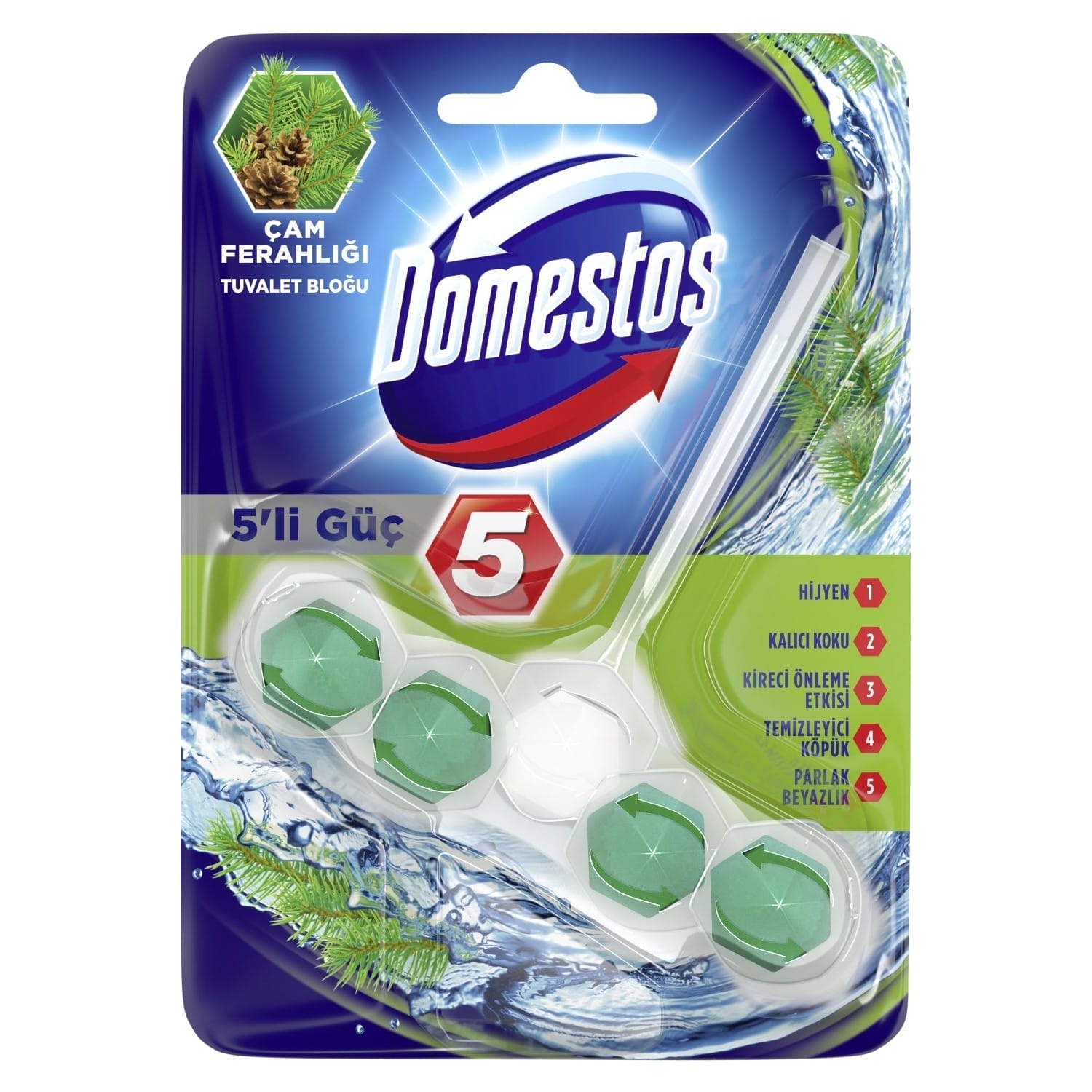 Domestos 5'li Güç Çam Ferahlığı 55 Gr