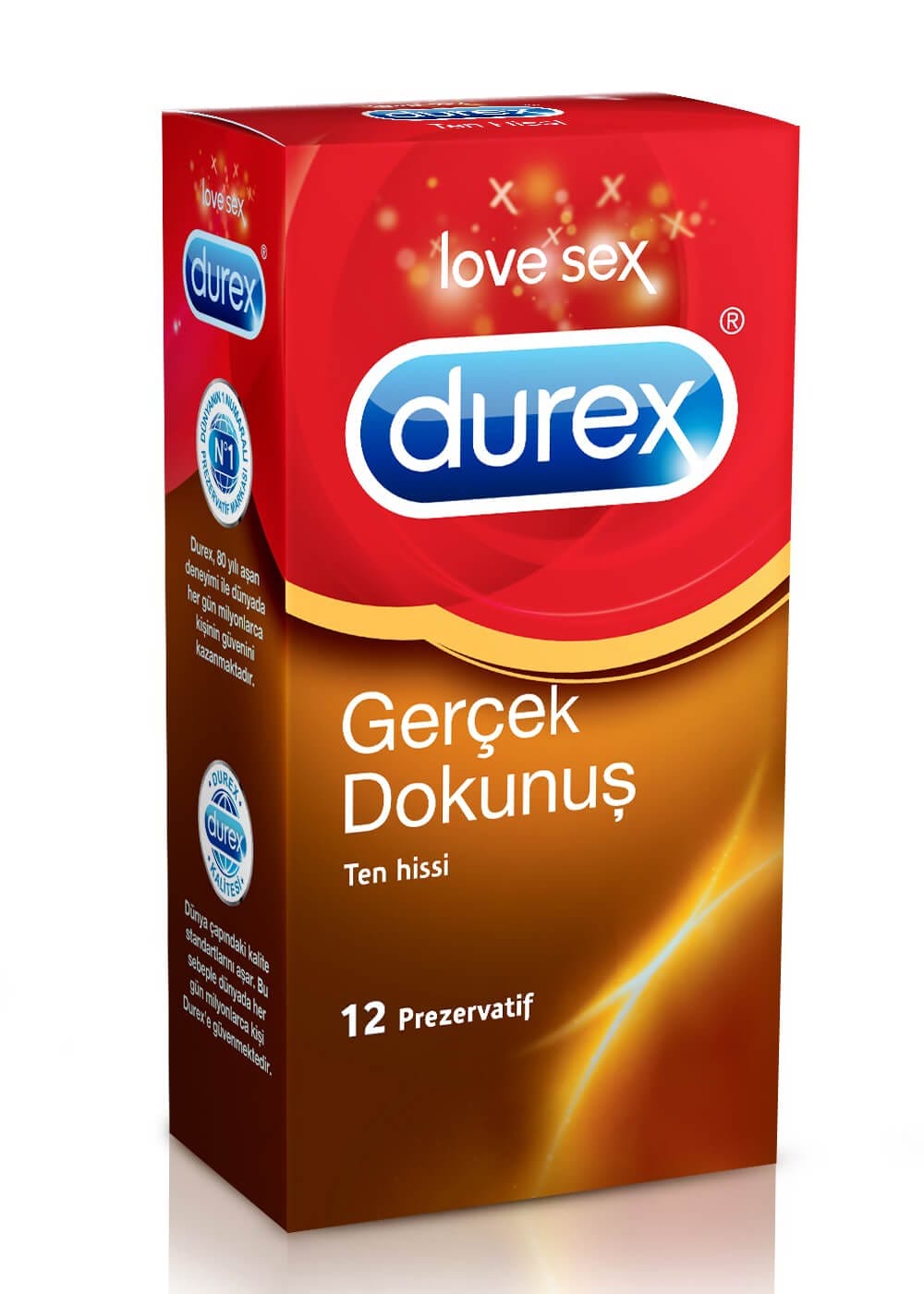 Durex Kondom Daha Yakın Duygular Gerçek Dokunuş 12 Adet