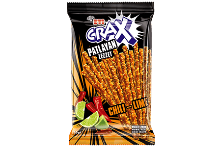 Eti Crax Lezzet Bombası Chili-Lime Çubuk Kraker 50 Gr