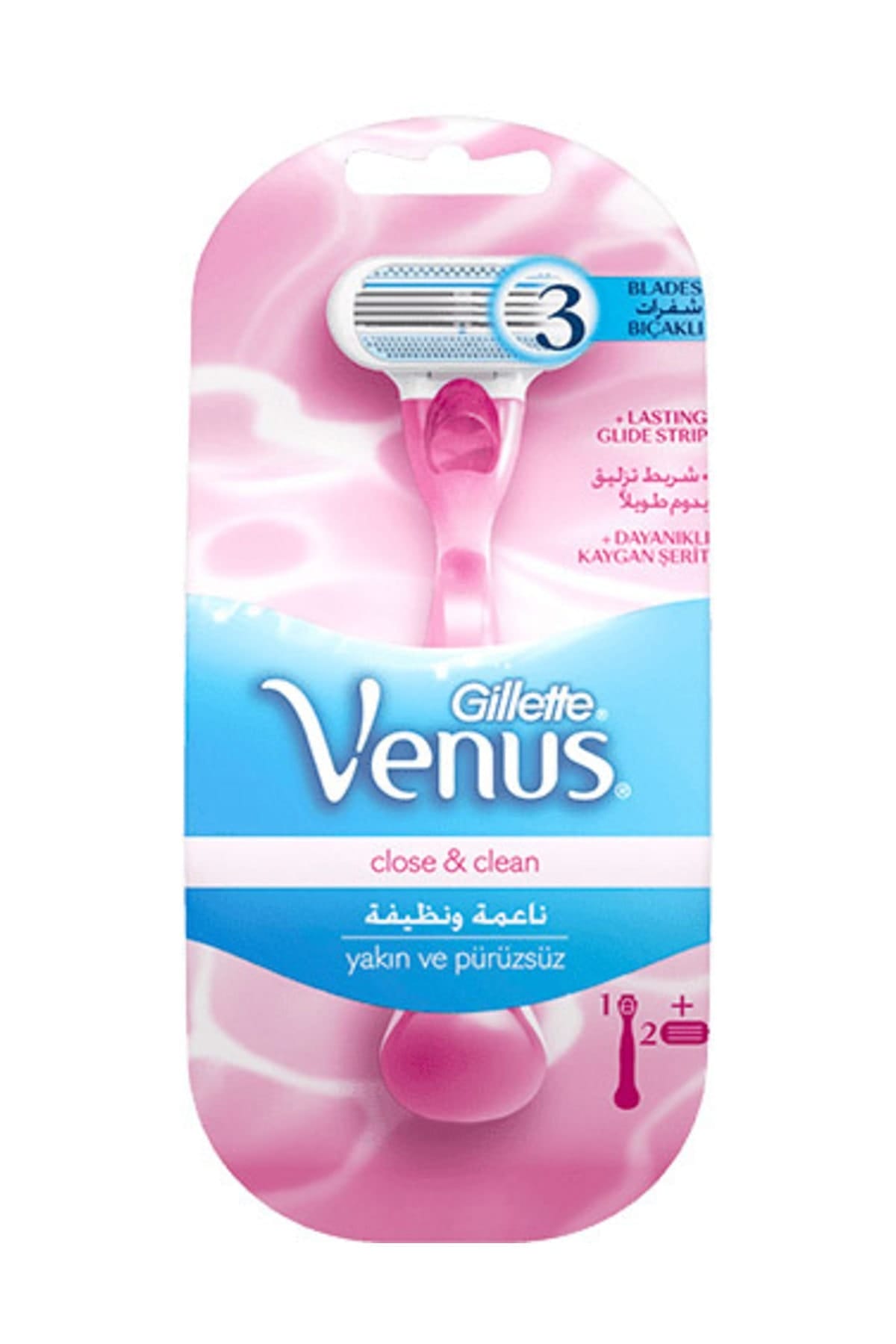 Gillette Venus Clean&clean Razor With 2 Refill 1 pc 