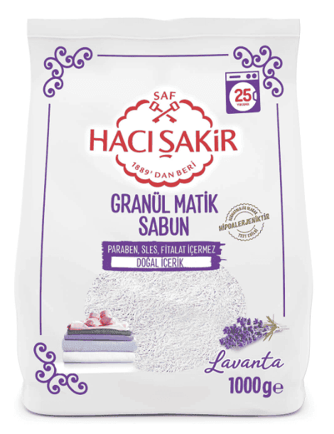 Hacı Şakir Granül Matik Sabun Lavanta 1000 Gr