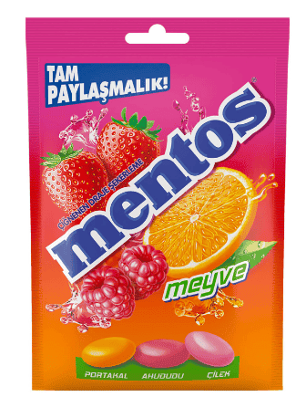 Mentos Fruit Candy Bag 100 gr