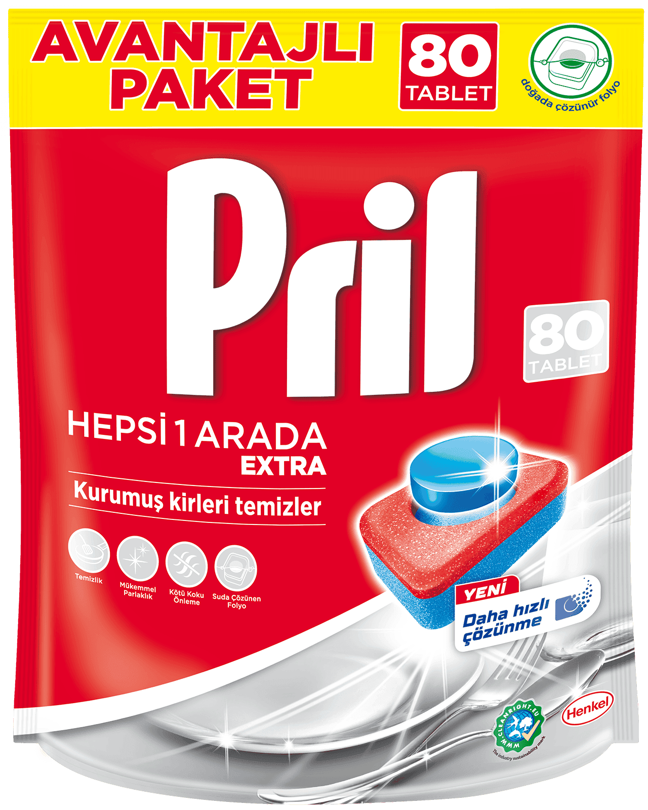 Pril Tablet Hepsi Bir Arada 80 Adet