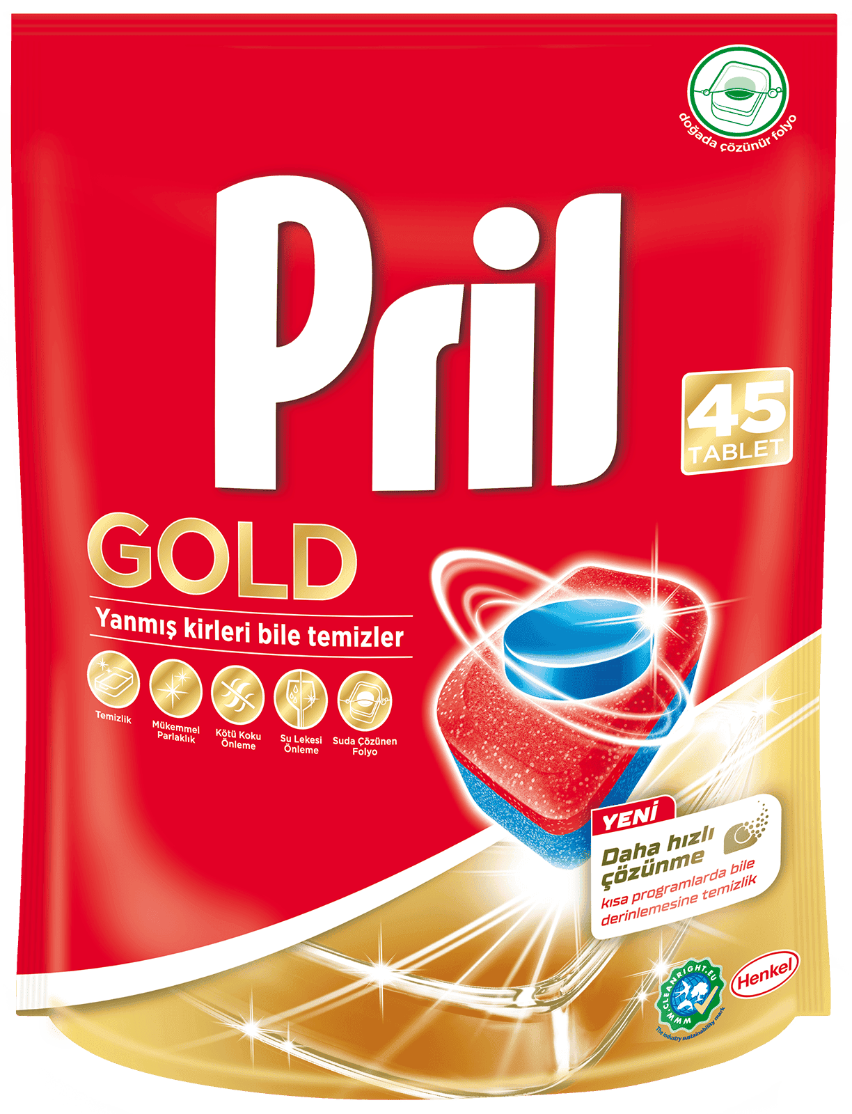 Pril Tablet Gold Avantajlı Paketi 45 Adet