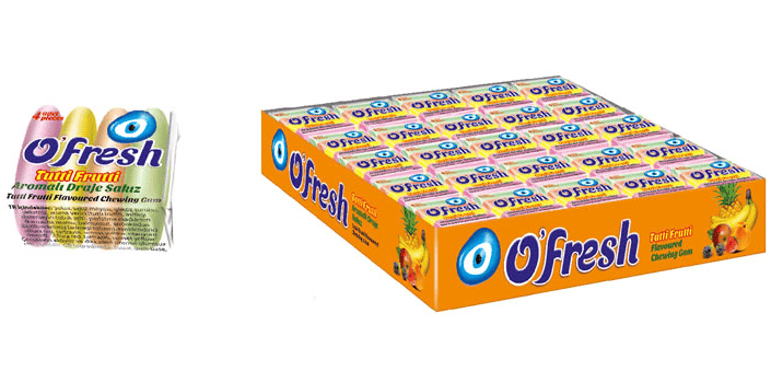 Saadet O'fresh Tutti Frutti Aromalı Şekerli Draje Sakız 5 Gr