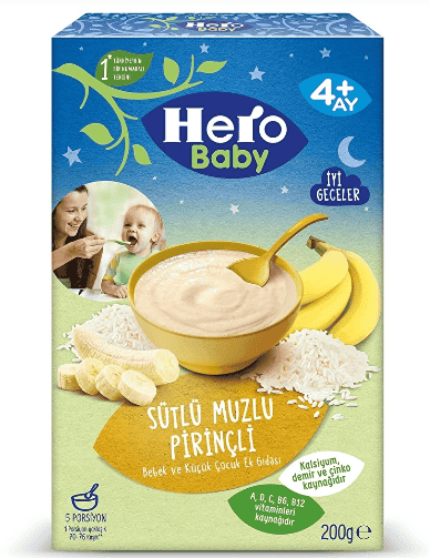 Ülker Hero Baby Sütlü Muzlu Pirinçli Bebek Maması 200 Gr