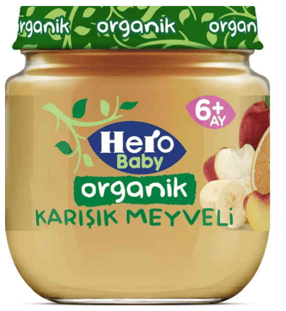 Ülker Hero Baby Organik Karışık Meyveli Bebek Maması 120 Gr