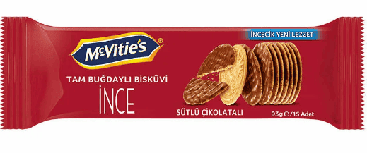 Ülker Mcvıties Digestive Thıns Milk Chocolate Biscuit 93 gr